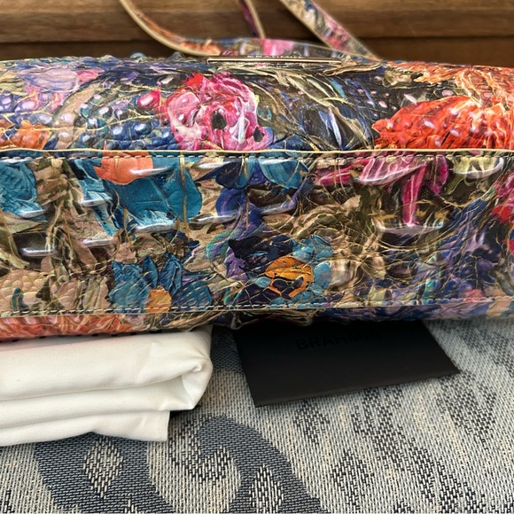 NWT 2-PIECE Brahmin Vibrant Floral Shoulder Bag Hillary Lasso W wallet - Picture 6 of 8